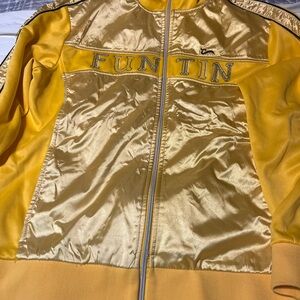 Yellow Satin Track Jacket